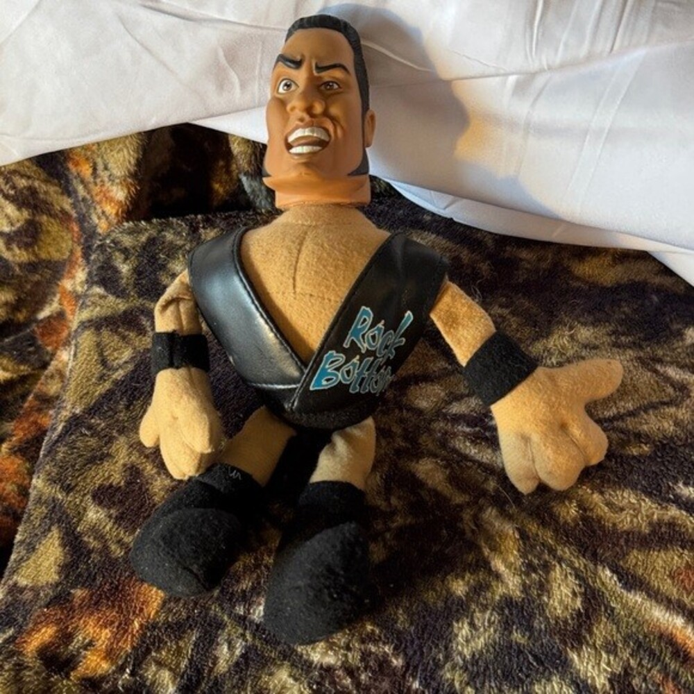 ★ WWE The Rock Plush Doll Wrestling Figure Toy Collectible WWF